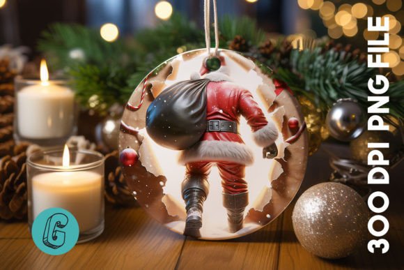 A 3D Santa Graphic for Modern Holiday Branding