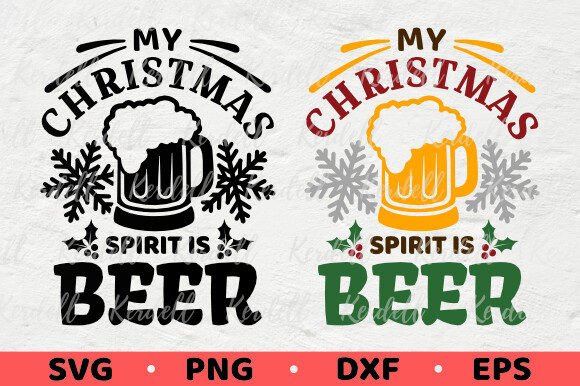 A Festive Graphic for Beer-Focused Holiday Merchandise