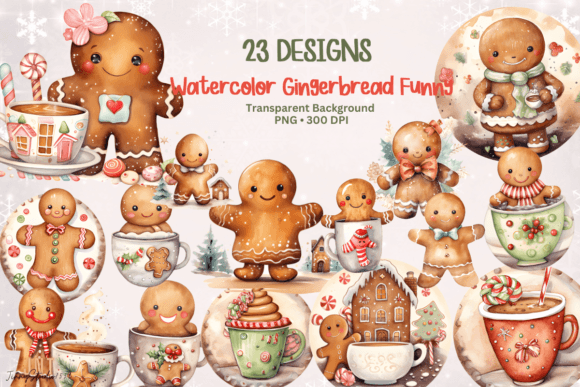 A Gingerbread Funny Christmas Clipart Review for Crafters