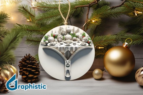 A Graphic Designer's Take on Unzipped 3D Christmas Ornament Graphics