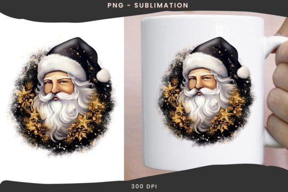 A Santa Claus Face Graphic for Holiday Illustration Projects