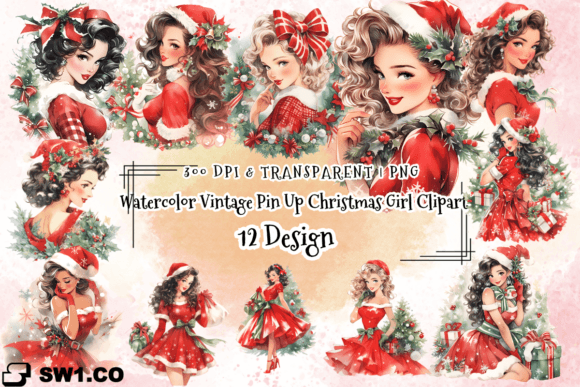 A Vintage Pin-Up Christmas Clipart Review for Publishers