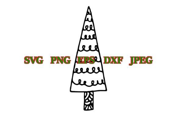 Christmas Tree Doodles: A Graphic Asset for Seasonal Branding