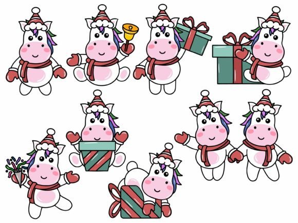 Christmas Unicorn Illustration: A Graphics Asset for Editorial Magic