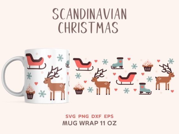 Crafting Scandinavian Magic: Mug Graphics for Your Holiday Shop
