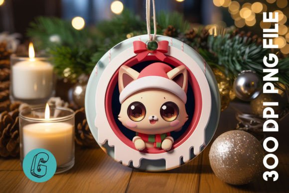 Cute Cat Christmas Ornament Front: A Designer’s Review