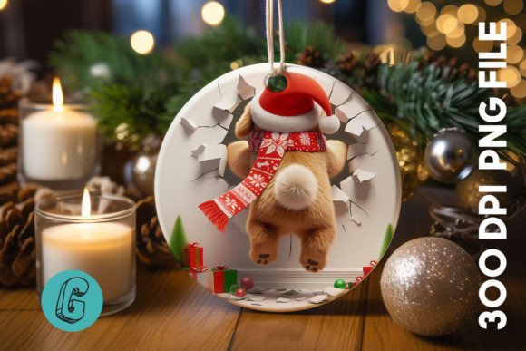 Cute Dog Christmas Ornament Back 29: A Versatile Graphic for Content Publishers