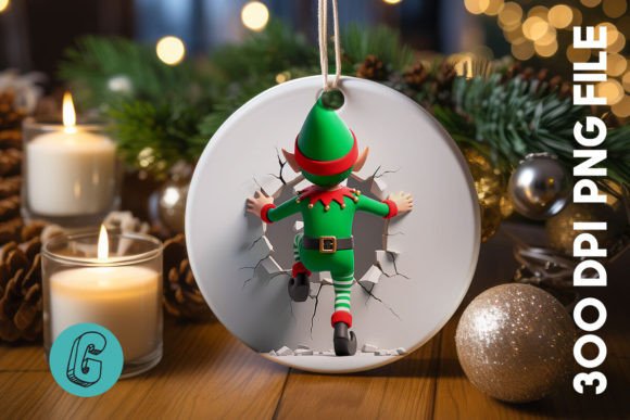 Cute ELF Ornament Graphics for Christmas Branding