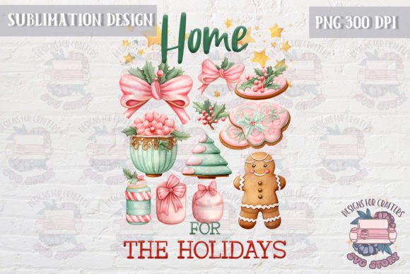 Home for the Holidays Christmas Quote Graphics for Illustrations