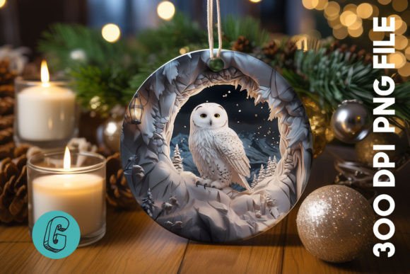 Reviewing Cute Owl Christmas Ornament PNG 07 Graphics