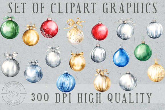 Watercolor Christmas Ornaments: A Designer's Review for Graphics and Illustrations